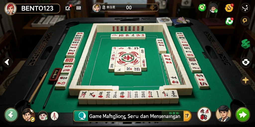 Screenshot BENTO123 menampilkan gameplay Mahjong yang menarik.