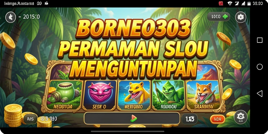 Screenshot gameplay BORNEO303 yang menampilkan keseruan Slot.