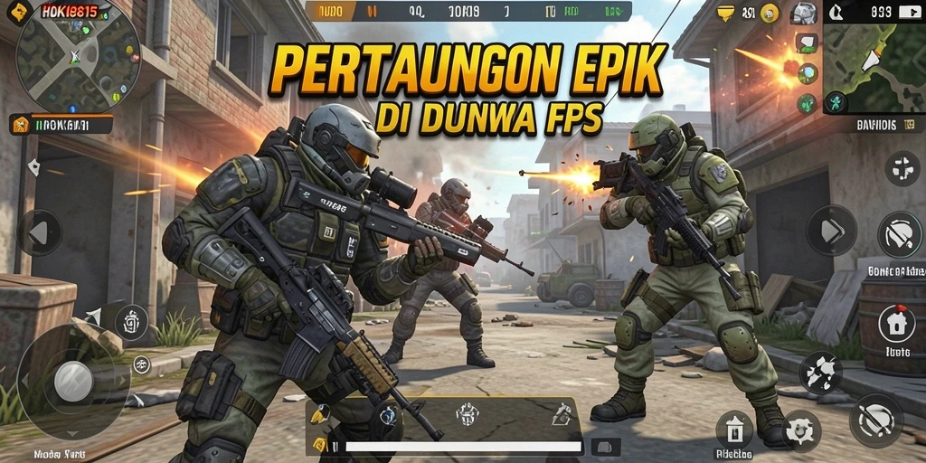 Tampilan gameplay HOKI8815 dengan aksi tembak-menembak yang mendebarkan.