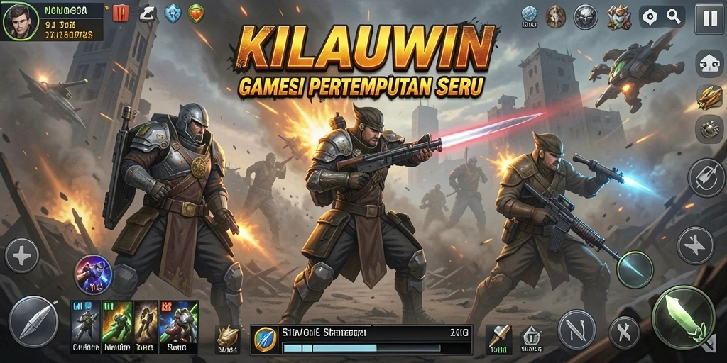 Tangkapan layar gameplay KILAUWIN menampilkan pertempuran seru dan strategi mendalam.