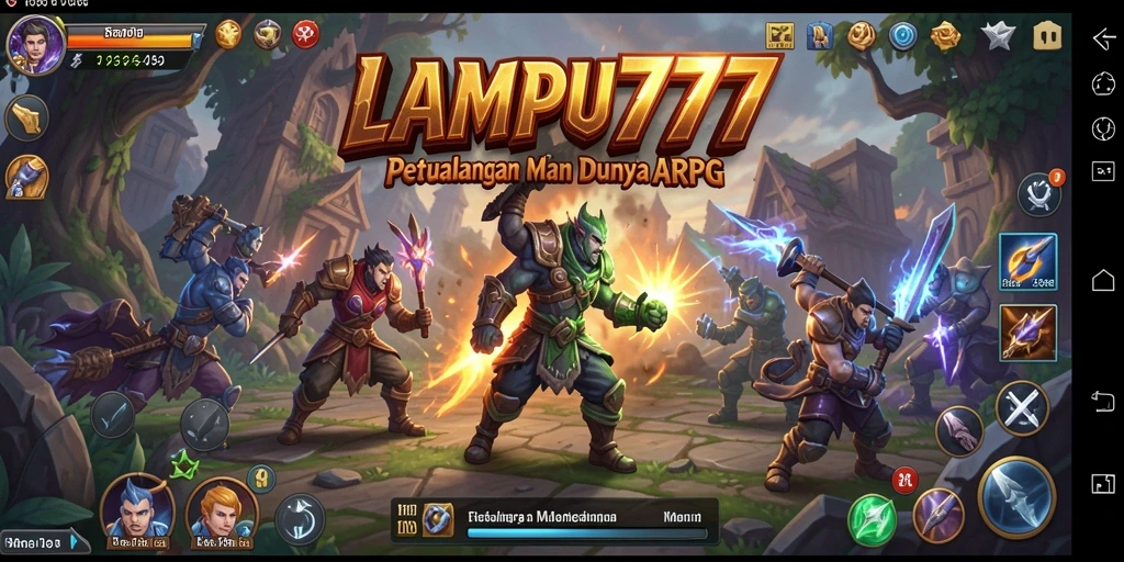 Tampilan seru gameplay LAMPU777 dalam dunia ARPG.