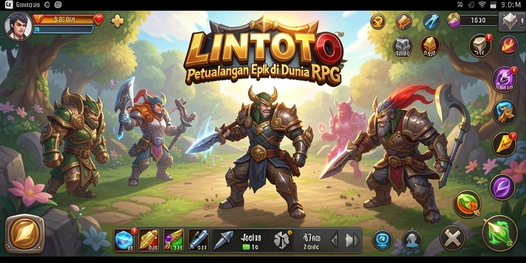 Screenshot gameplay LINITOTO menampilkan pertarungan seru dan karakter menawan.