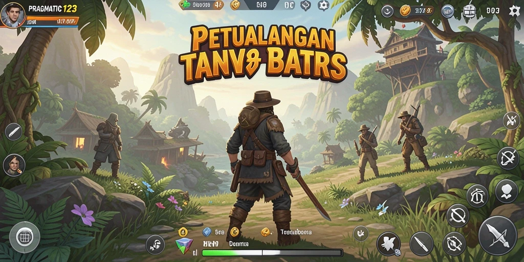 Tangkapan layar menunjukkan eksplorasi dunia terbuka yang luas dalam PRAGMATIC123.