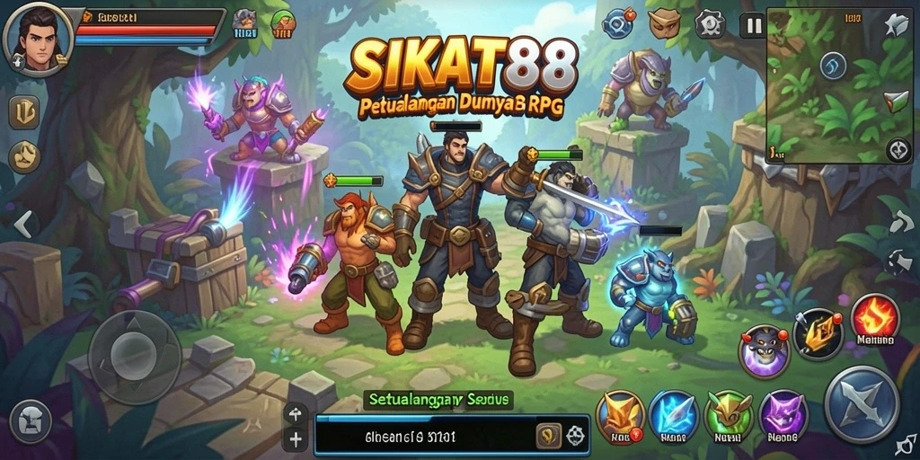 Tampilan gameplay RPG SIKAT88 yang menegangkan dan penuh aksi.
