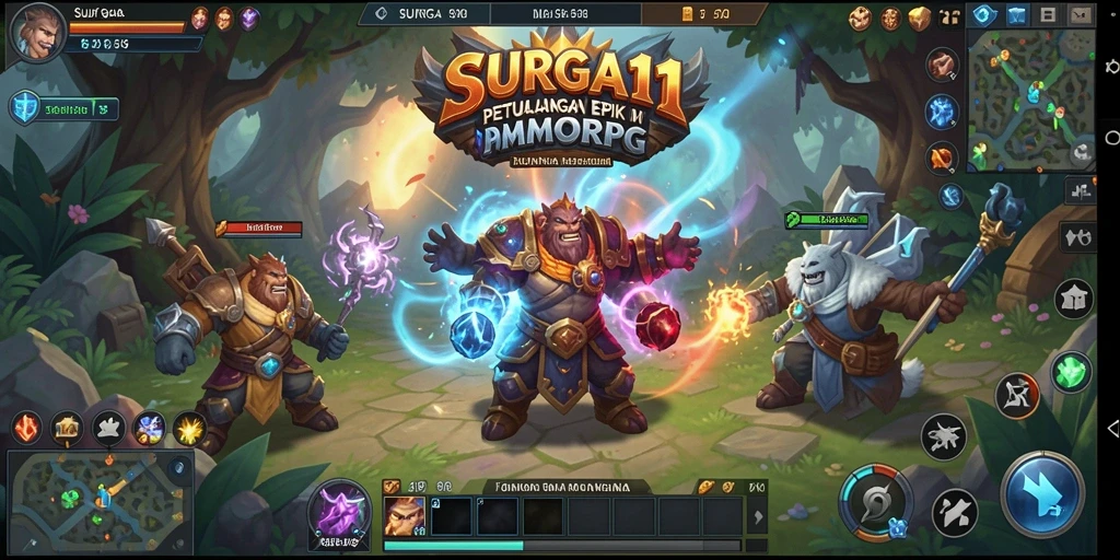 Tampilan gameplay SURGA11 dengan petualangan seru di dunia MMORPG.