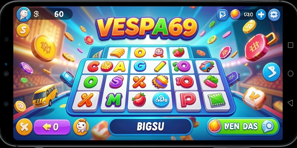 Tampilan gameplay VESPA69 dengan aksi Bingo yang seru.