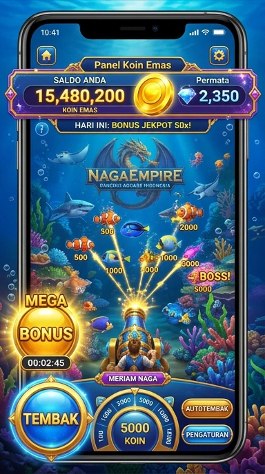 Antarmuka pengguna intuitif dari aplikasi nagaempire yang memudahkan navigasi.